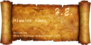 Himmler Emma névjegykártya